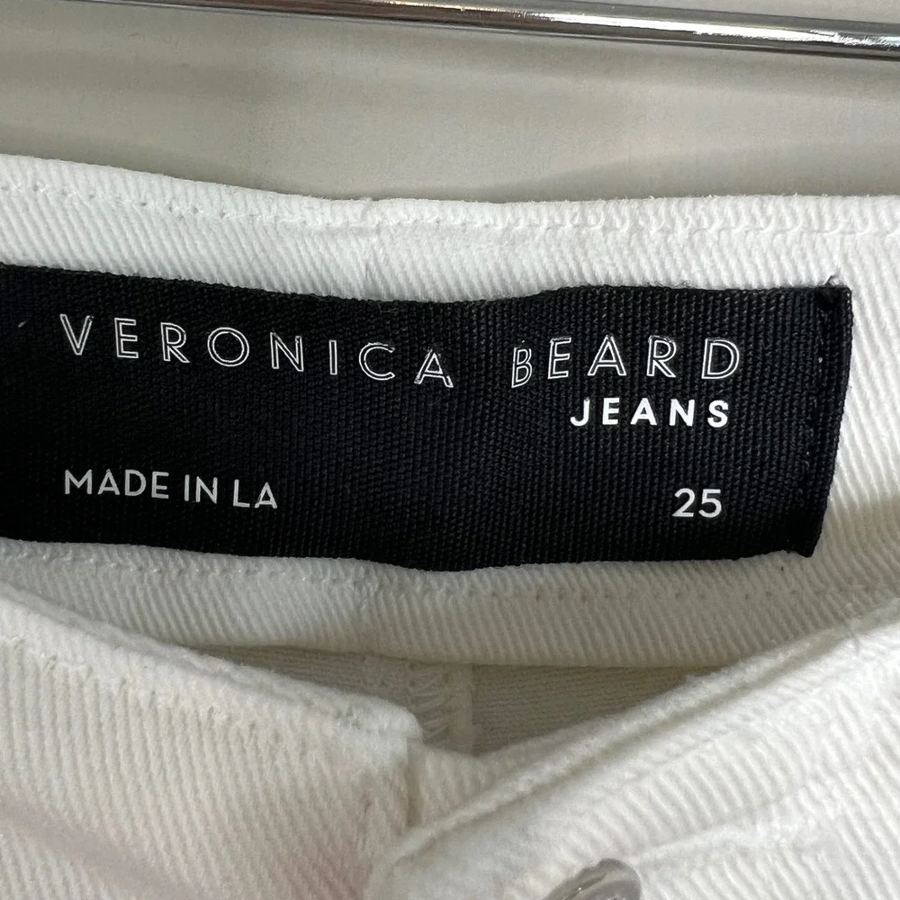 Veronica‎ Beard Crosbie Crop Wide Leg Jeans 25 High Rise Button Fly Denim